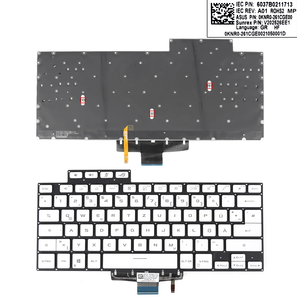 Picture of ASUS Zephyrus G15 GA503 GA503Q GA503QR GA503QS M16 GU603H WHITE(backlit win8)